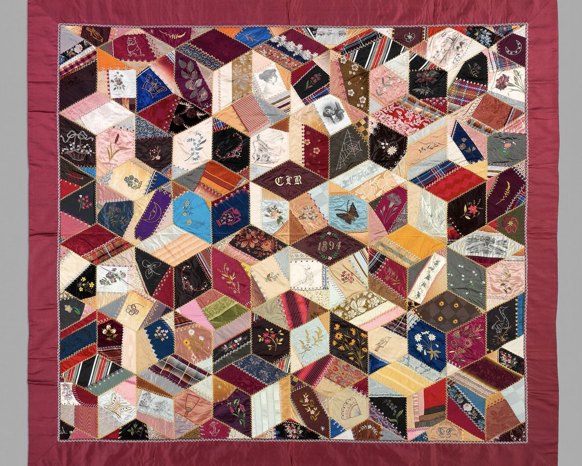 Stitches, and colours, and quilts—oh my! Tune in to the latest episode of #VictorianSamplings to learn about the quilting craze that swept the nation from @RoyalAlberta curator Lucie Heins #CraftingCommunities #CrazyQuilts