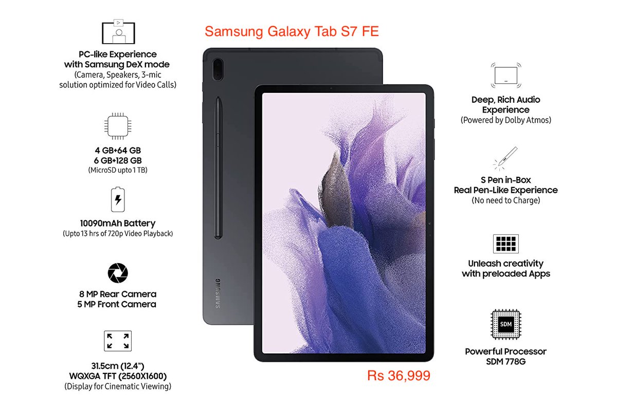 MindYourDeal's tweet photo. Top Android Tablets Picks from Amazon Sale:
1. Samsung Galaxy Tab S7 FE- https://t.co/4b2P8MrN1U (best)
2. Xiaomi Mi Pad 5- https://t.co/6EgTgP8F1S (best value)
3. Samsung Galaxy Tab A8- https://t.co/24rpyx7MSU (best in the budget)
#androidtab #mipad5 #samsunggalaxytabs7fe https://t.co/ewPZ2tmxrb