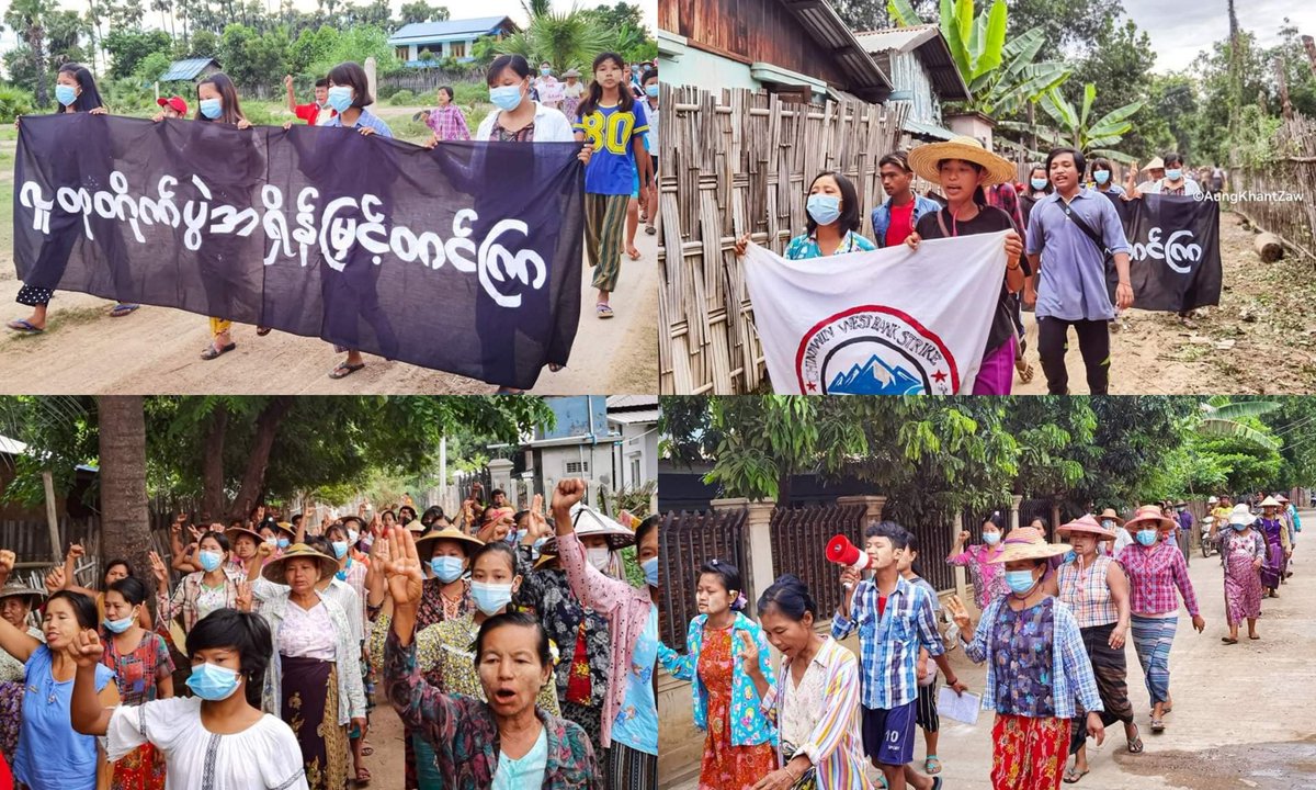 DemoRevoMM's tweet photo. Anti-coup revolutionary strike in somewhere in Sagaing region.

#2022Aug7Coup #ASEAN_EngageWithNUG #WhatsHappeningInMyanmar https://t.co/APQf9CuMVH