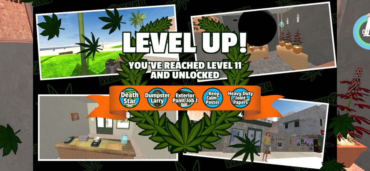 default2862vods's tweet photo. I've reached level 11 running my #weedshop2  Where you at? https://t.co/pA0IcdjX9O https://t.co/rdfT3u19Ge