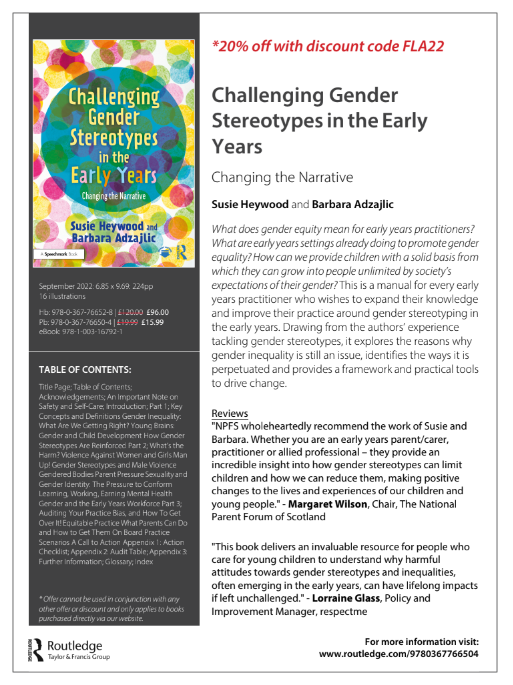 One month to go!!!! Please share as widely as you can! #EarlyYears #GenderStereotypes #ChangingTheNarrative #EYFS #EarlyChildhood #TeamELC