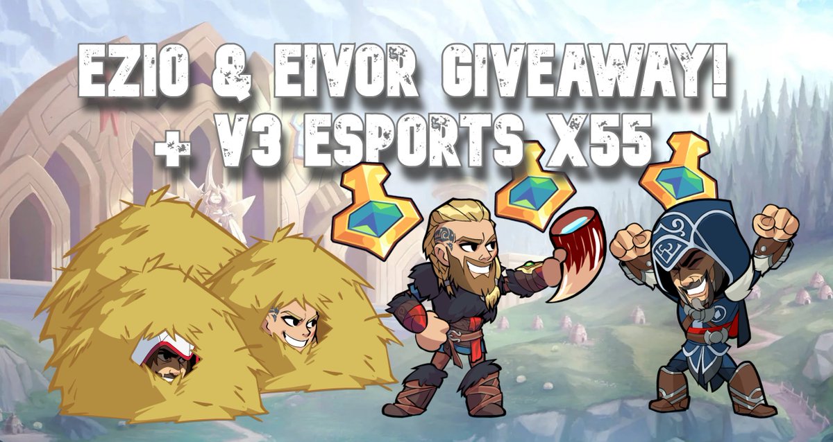 KD l Senketsu (@senk3tsuuu) on Twitter photo ⚔️EZIO & EIVOR + V3 GIVEAWAY⚔️
- 🕊️1x Ezio & 1x Evior Codes!🕊️
- 🟡V3 Esports x55!🟡
✅How to Enter:✅
1⃣Follow me! (<a href="/senk3tsuuu/">KD l Senketsu</a>)
2⃣Like & Retweet!
3⃣Tag A Friend!
4⃣JOIN my Discord! discord.gg/senketsu
❤️WINNERS DRAWN NEXT WEEK❤️
#Brawlhalla #Giveaway #Brawlhallagiveaway ⚔️EZIO & EIVOR + V3 GIVEAWAY⚔️
- 🕊️1x Ezio & 1x Evior Codes!🕊️
- 🟡V3 Esports x55!🟡
✅How to Enter:✅
1⃣Follow me! (<a href="/senk3tsuuu/">KD l Senketsu</a>)
2⃣Like & Retweet!
3⃣Tag A Friend!
4⃣JOIN my Discord! discord.gg/senketsu
❤️WINNERS DRAWN NEXT WEEK❤️
#Brawlhalla #Giveaway #Brawlhallagiveaway