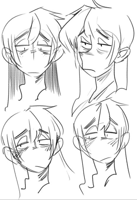 正面顔を印象的に描くのが難しい… 