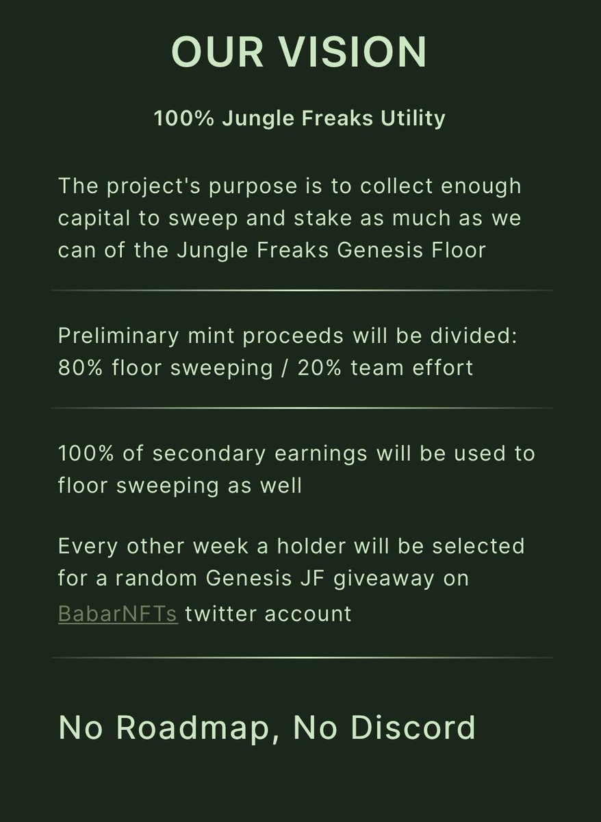Babar_NFTs's tweet photo. 👀 holders @JungleFreaksNFT 👀 https://t.co/K3XvMw5aRp