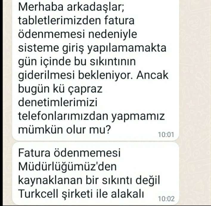 Ödenmeyen faturalar nedeni ile perşembe günün den bu tarafa internet yok, personelden kendi internetini kullanması talep ediliyor. Birileri görevini yapmıyor, diğeri görevini yapamıyor. <a href="/vAliArslantas/">Ali Arslantaş</a>