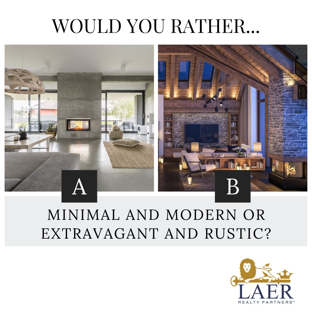 LAERRealty's tweet photo. Which would YOU rather?!
We want it all! โจ๐๐
#housegoals #wouldyourather #modernhomes #rustichomes https://t.co/jCgYiFb33E