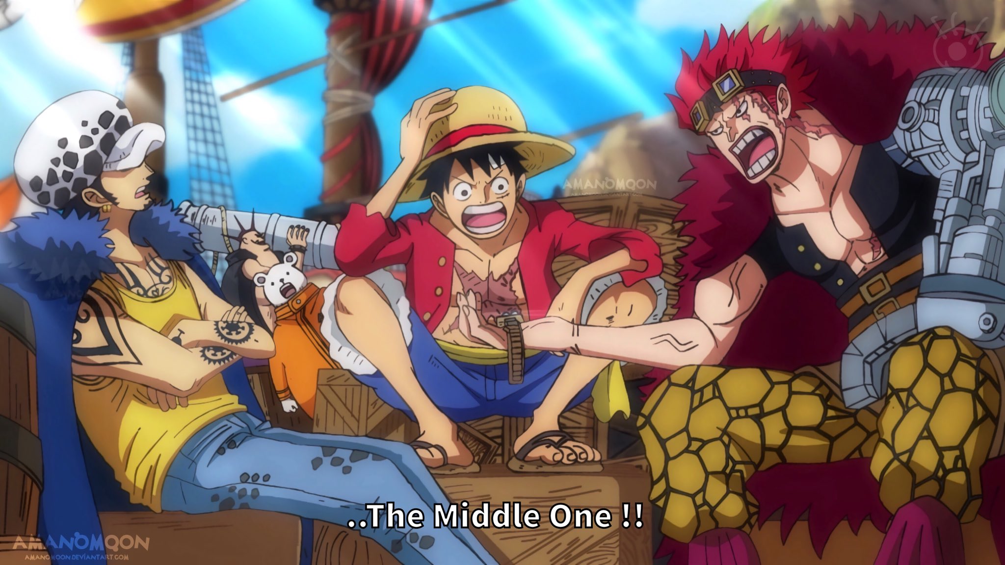 Pandaman One Piece Red アマノムーン ルフィ Onepiece1056 Law Luffy And Eustass Kid Colors In Anime Style Rt If You Want To Support Me Thanks T Co Giqi2wd8mv T Co O6j0mtftbb