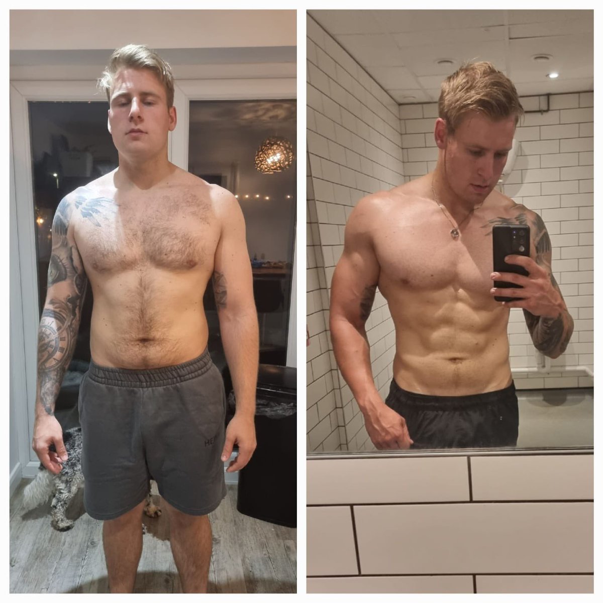 Well done to my online client lewis! Absolutely unreal results. We have been working closely over the last 10 weeks and he’s been so strict and consistent with his training and food!He’s now in the best shape of his life Taking on more online clients. Start your journey today👊