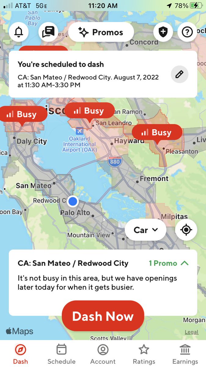 Peninsula! Wake up and eat!! I’m 15/25 through my weekend delivery bonus!