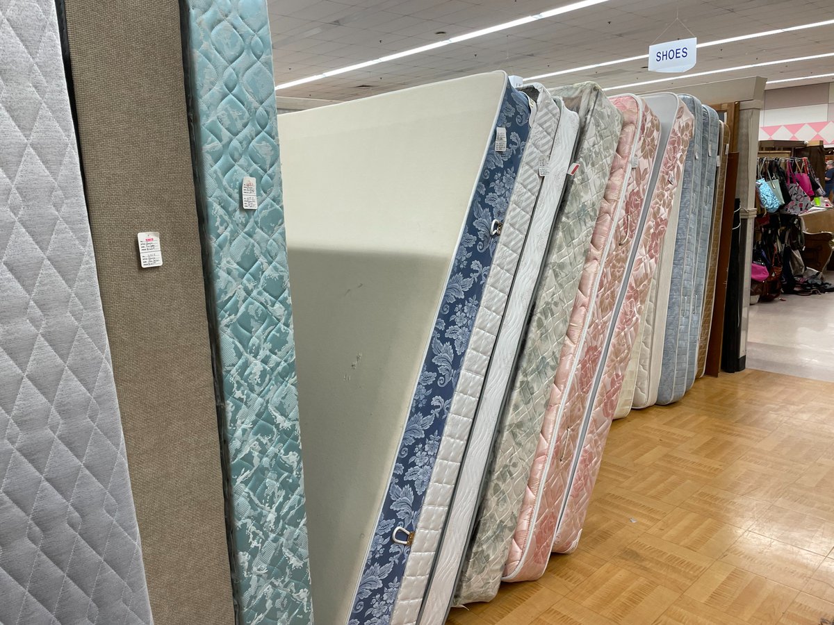 Think Thrifty! #beds #headboards #dressers #armoires #cleanmattress #bedframes #collegefurniture. Stop in at Oshkosh SVDP - great temporary #furnituresolutions while you wait for furniture delivery too!