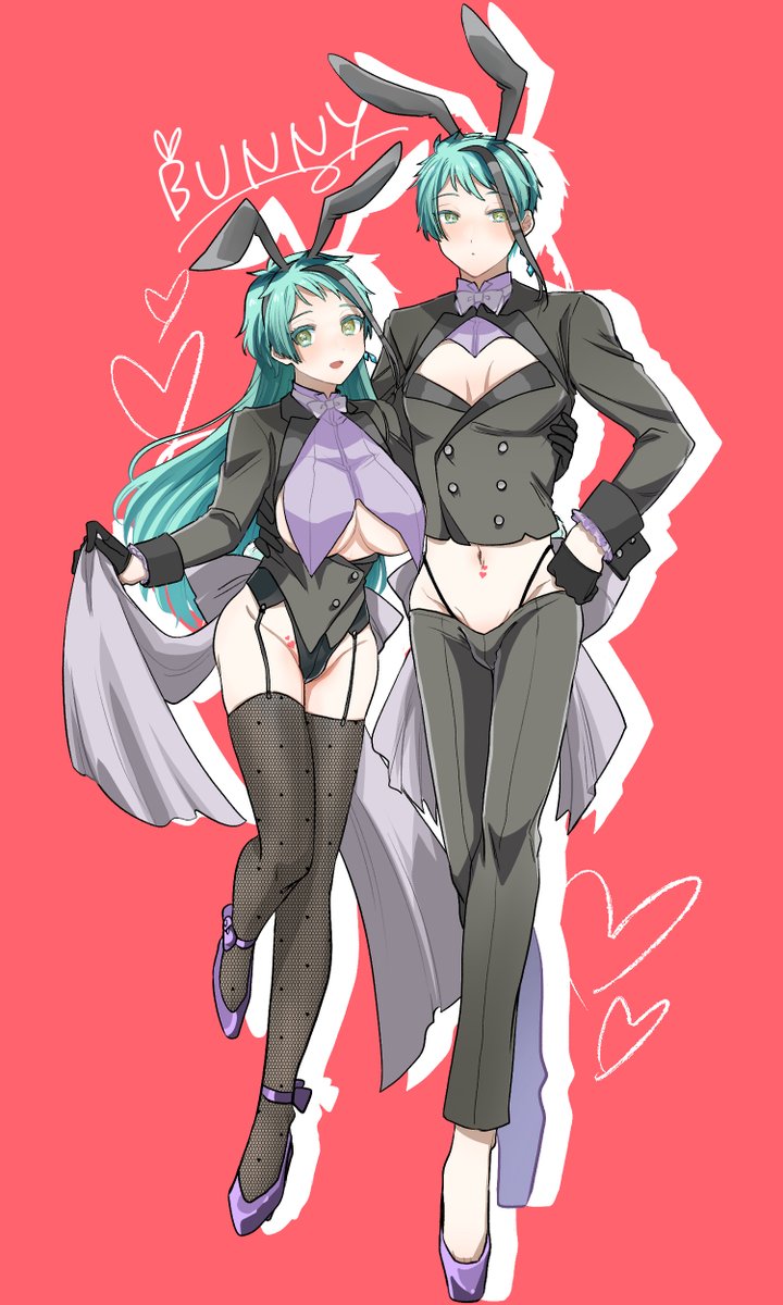 バニーの日フロジェイ(フロジェイ♀)🦈🐬(🦈🐬♀)(※にょた注意)
こんなえっちな衣装彼氏くんちゃんが黙ってません 