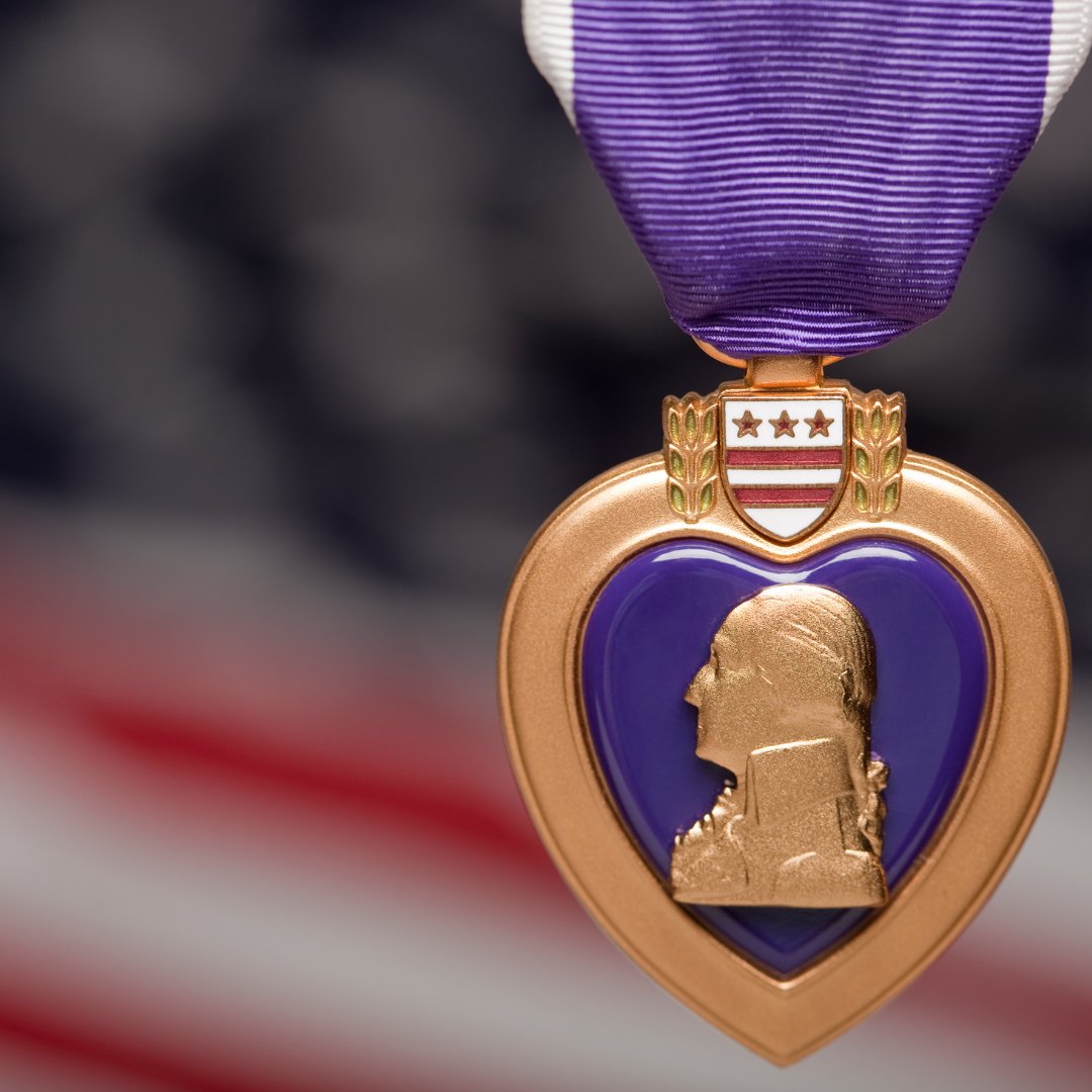 ShopTowneMall's tweet photo. Today is #NationalPurpleHeartDay. 💜 On this day, Americans are encouraged to remember the brave soldiers who fought for our country and were wounded on the battlefield or paid the ultimate sacrifice for our freedom. We salute and thank you for your service. 🇺🇸 https://t.co/454qCk8xGa