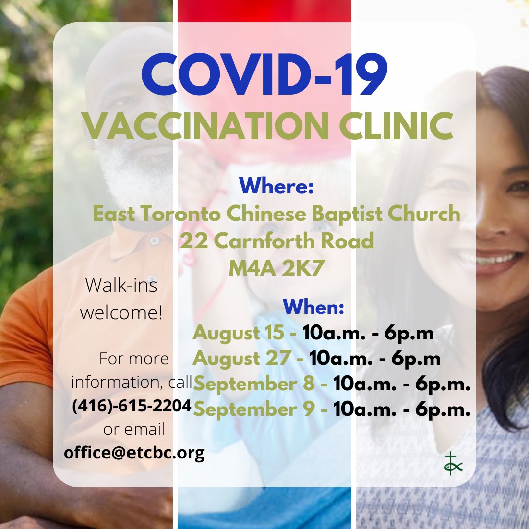 etcbc22's tweet photo. ETCBC is hosting a vaccine clinic for four days: August 15th, August 27th, September 8th, and September 9th! First, second, and third doses are available. 
Learn more here: https://t.co/o30oJJF7vz https://t.co/l1VGBgOB7M