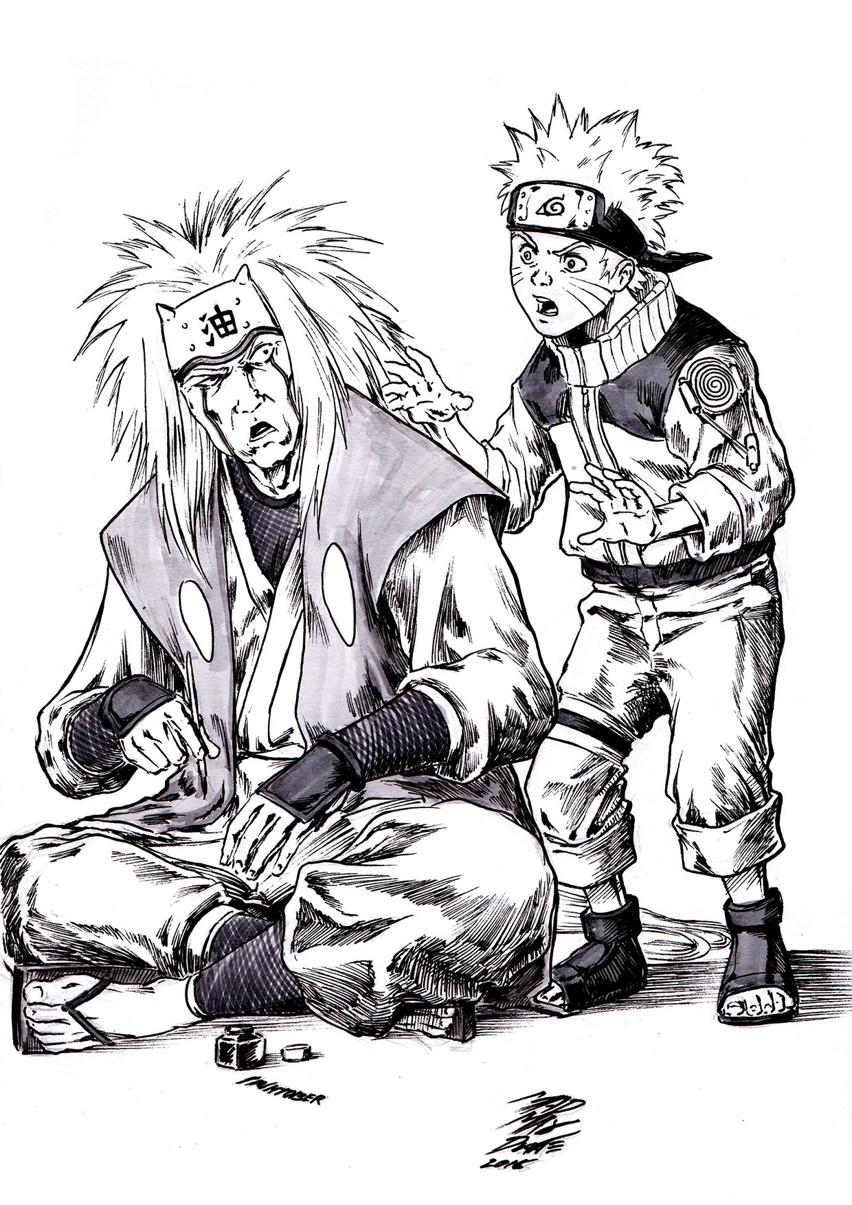 Japanese Manga - Naruto Drawing by Ritu Mullur