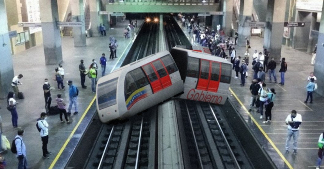 ChiguireBipolar's tweet photo. Metro de Caracas decide acabar su sufrimiento lanzándose al metro https://t.co/zqqZHJ54QB https://t.co/S5GuAVZohc