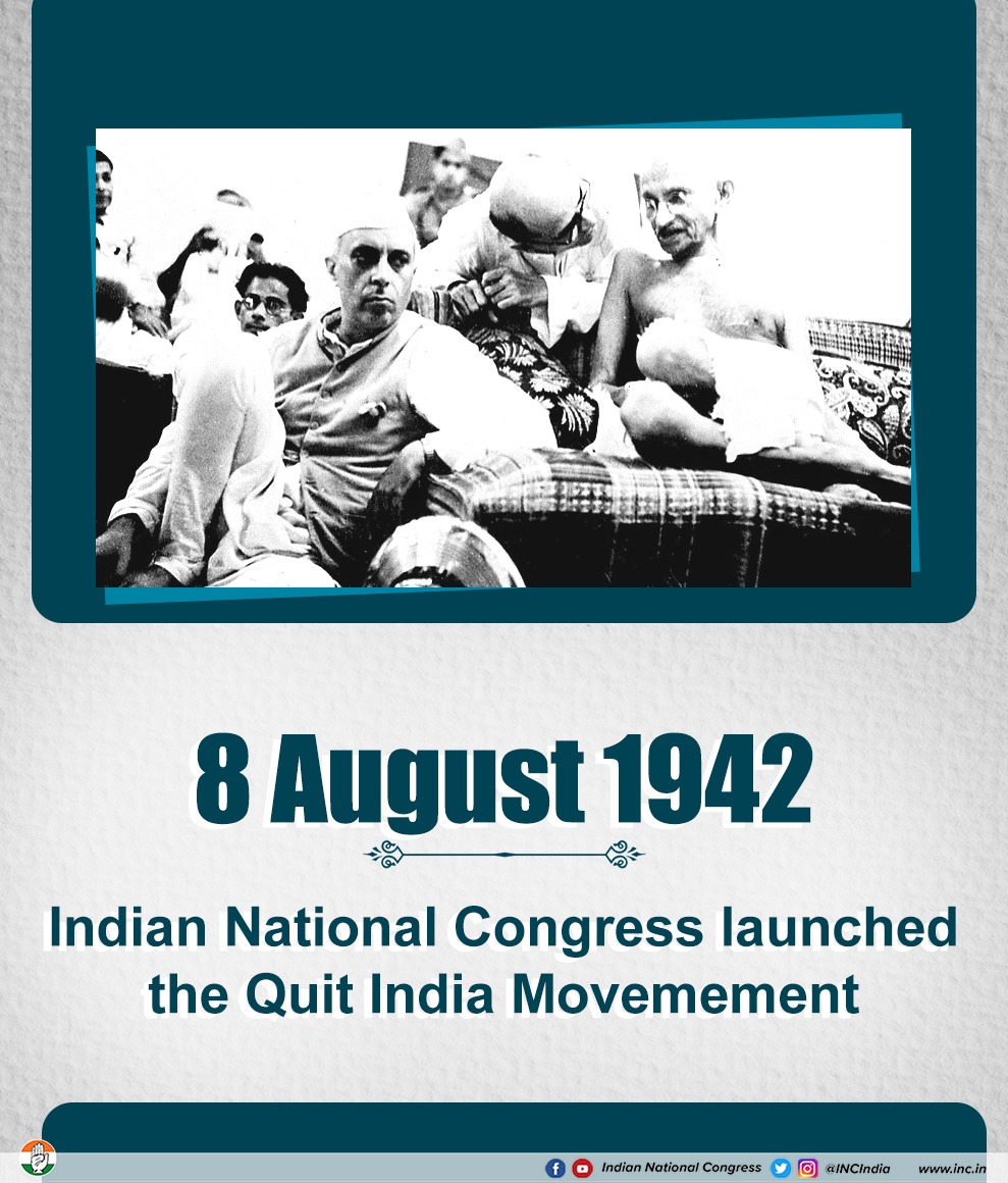 Congress on Twitter: "On this day, 80 years ago, Mahatma Gandhi gave