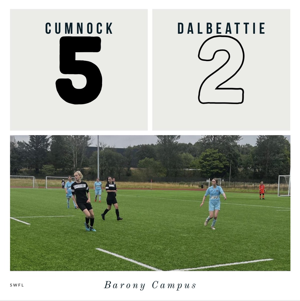 CumnockJunGirls's tweet photo. It’s official our first ever league win. ⚽️⚽️⚽️⚽️⚽️

Goals from Breegan &amp; Nikki who finally got her first club goal.

We would like to thank Dalbeattie for travelling to Cumnock for our league game this morning. We look forward to the away fixture.

#monthewolves 🐺🤍🖤⚽️ https://t.co/iPkr70ciZM
