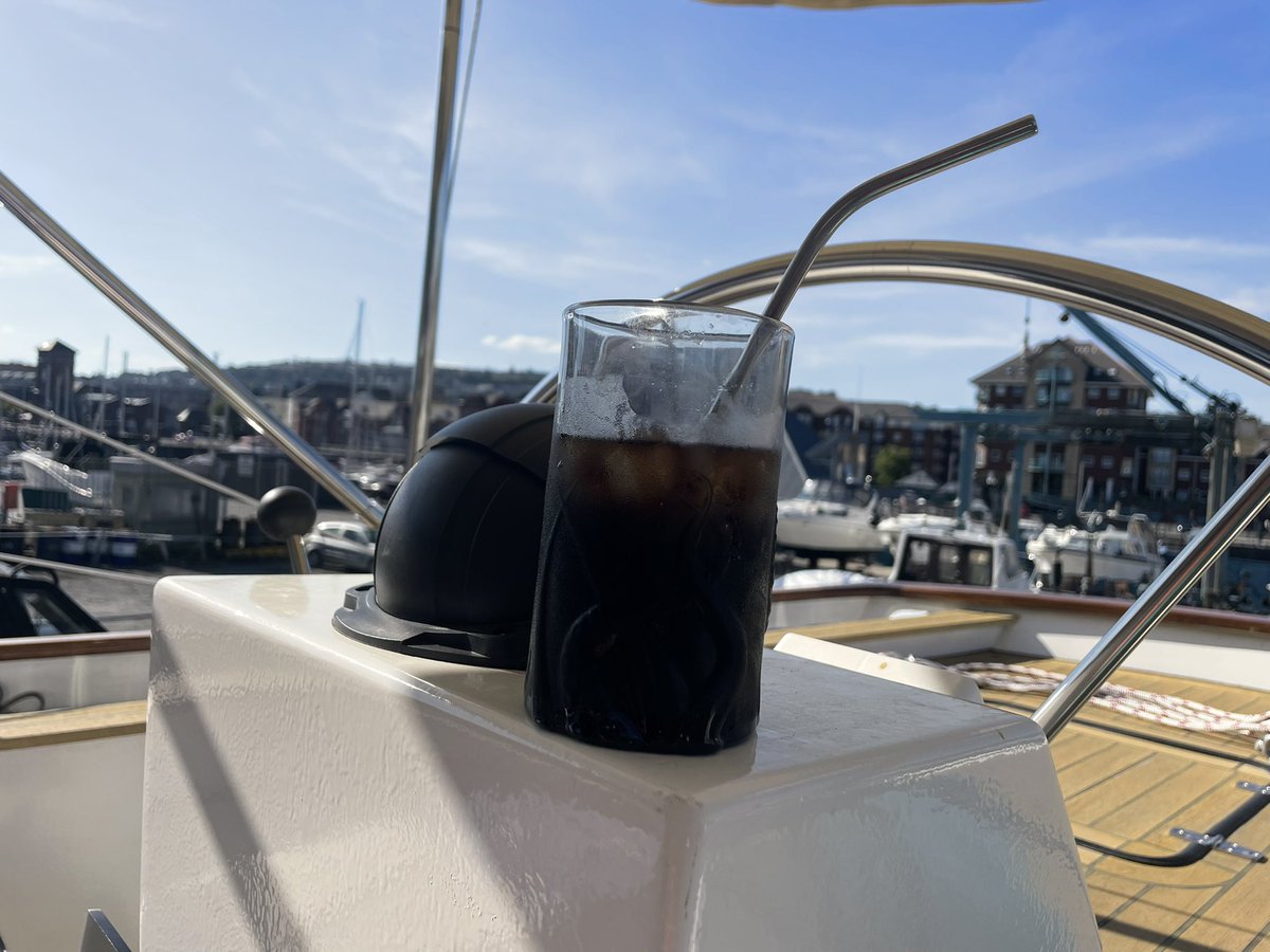Samwill444's tweet photo. When you’re pretending to be in a boatyard in the Med #rumoclock #SVSaffron https://t.co/d0jjbg0CS9