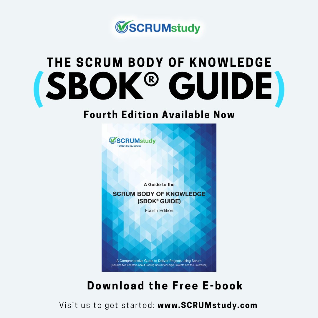 SCRUMstudy_'s tweet photo. To download the Fourth Edition of SBOK® click here: https://t.co/ivzrQ9Lr5J
_______________
#SCRUMstudy #learnscrum #scrum https://t.co/EDM5ksjFPA