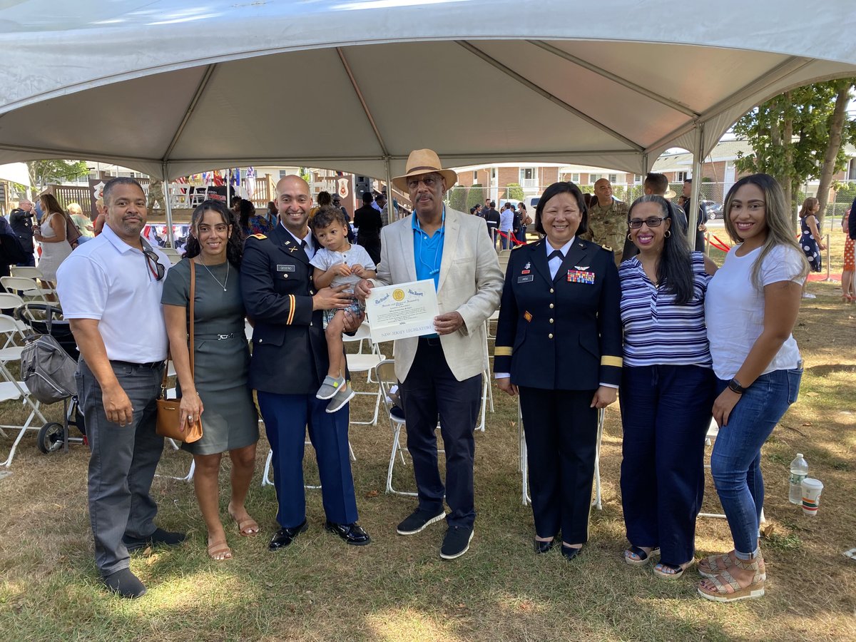 GMJohnsonNJ's tweet photo. Congratulations to Hackensack’s own John Cedeno &amp; his family, for his graduation today from NJ National Guard Officer Candidate School becoming a 2nd Lt in the NJNG! https://t.co/9ZTPx704pr
