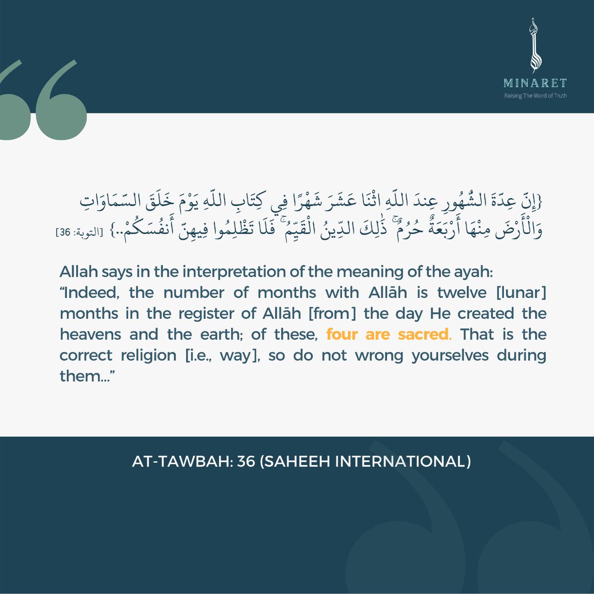 ProjectMinaret's tweet photo. The sacred months of Islam 🗓

#Muharram #Ashura #Muharram2022 #newyear #islamiccalendar #sacred #months #reminders #Allah #islam https://t.co/khMNiISuCJ