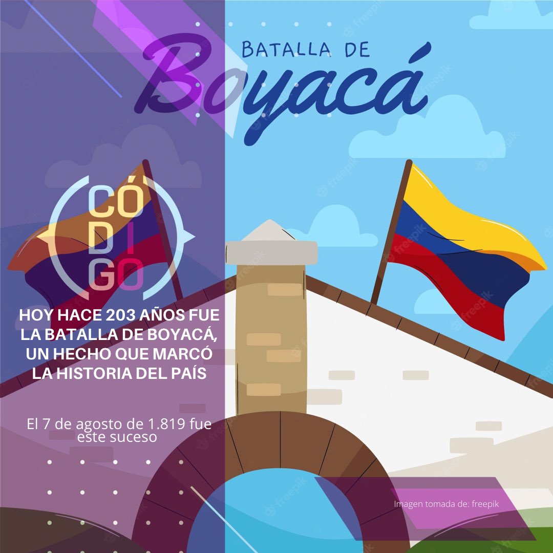 Codigo10notici1's tweet photo. #Nacional: 🇨🇴Hoy hace 203 años fue la Batalla de Boyacá, un hecho que marcó la historia del país

https://t.co/zKup2omUFW https://t.co/01Z2kQ1uY7