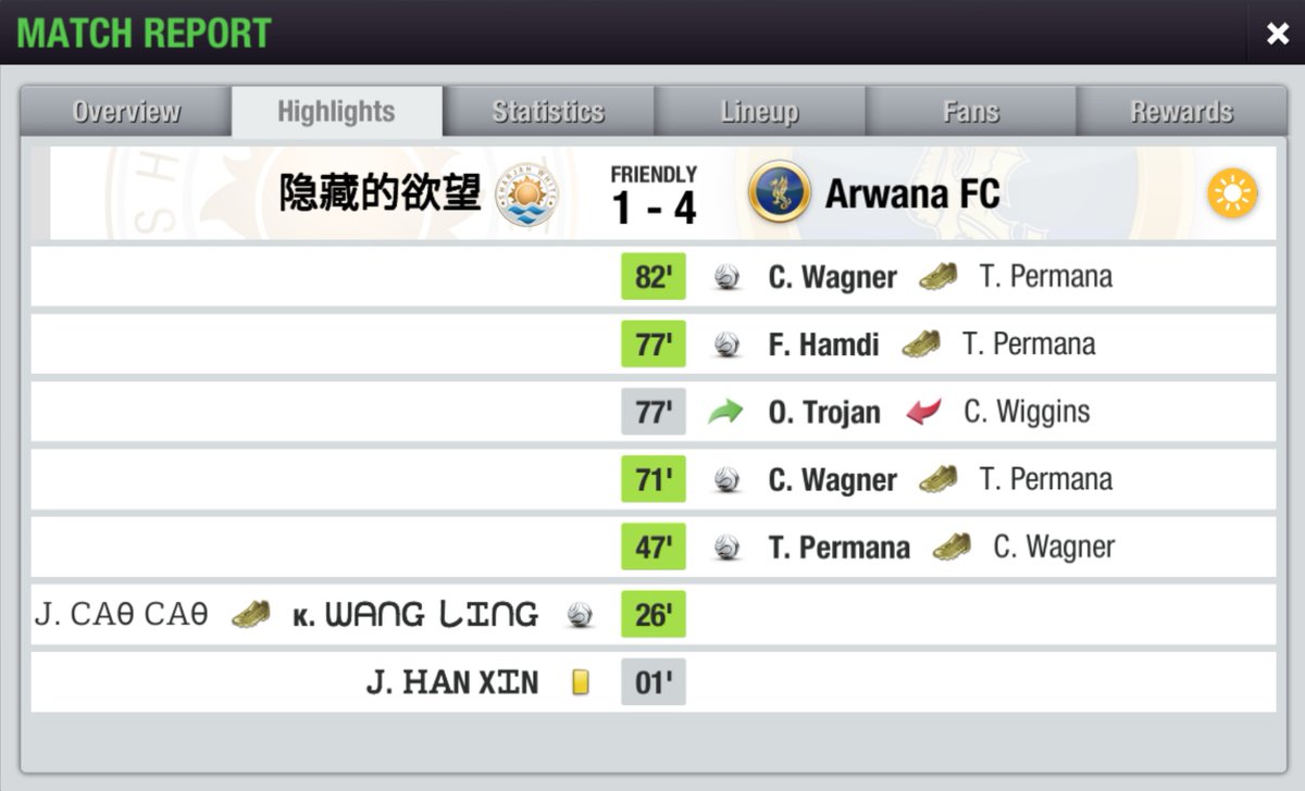 ArwanaFC_TE's tweet photo. LTEI League Cup 4th Edition
Ronde Ketiga

@chen_beixuann 1-4 Arwana FC
⚽ K. Wang Ling 26'
-
⚽ T. Permana 47'
⚽⚽ C. Wagner 71', 82'
⚽ F. Hamdi 77'

Perubahan strategi di babak kedua membuat kami berhasil lolos ke ronde selanjutnya.

#COYBD
#LLC4th
@LTEILeagueCup https://t.co/JtUG8IUXg9