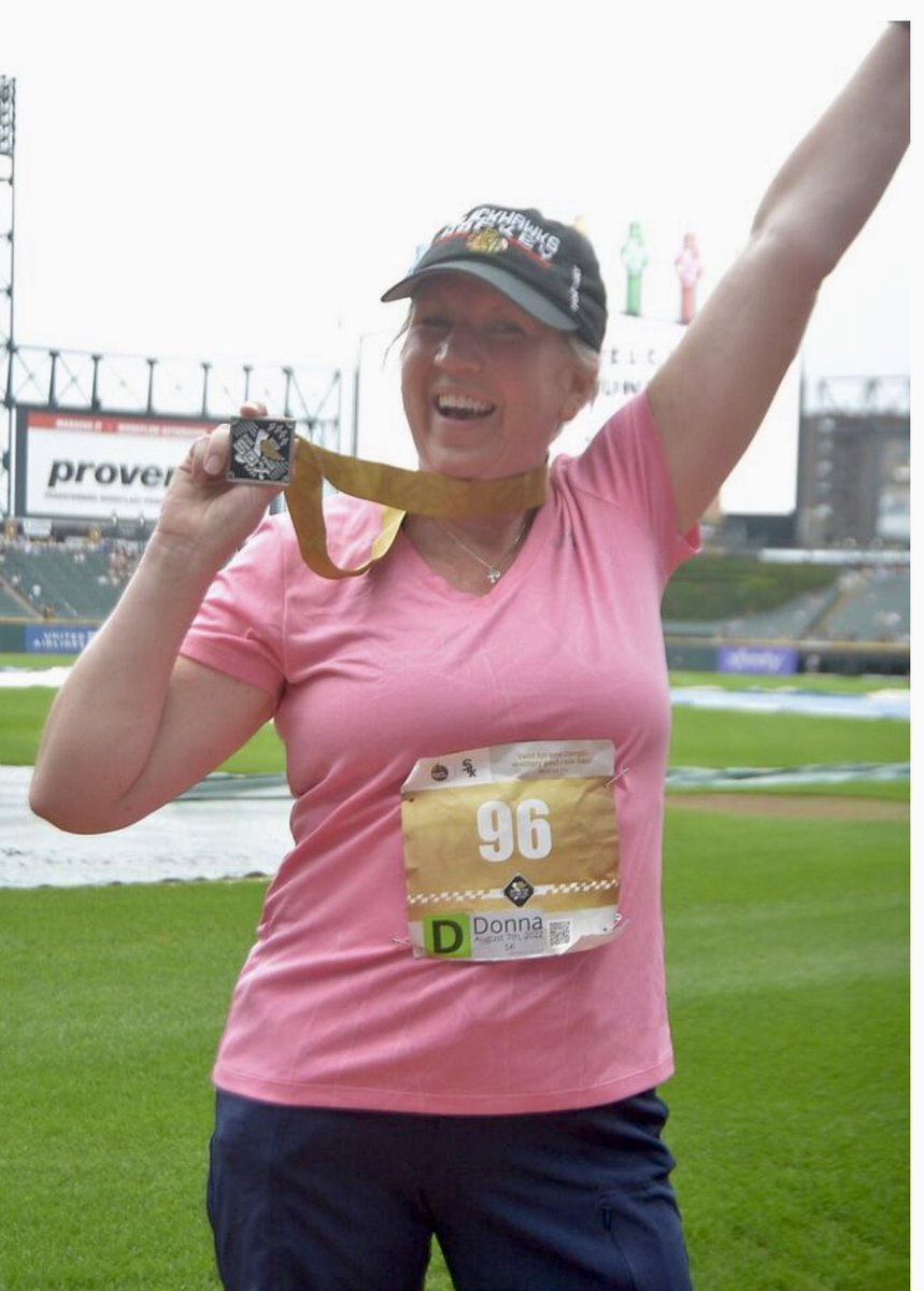 dmmack13's tweet photo. Torn meniscus in April and still managed to finish before the street sweeper! ##runyoursoxoff #WhiteSox #Iwillfeelthistomorrow https://t.co/2D8daGRlvY