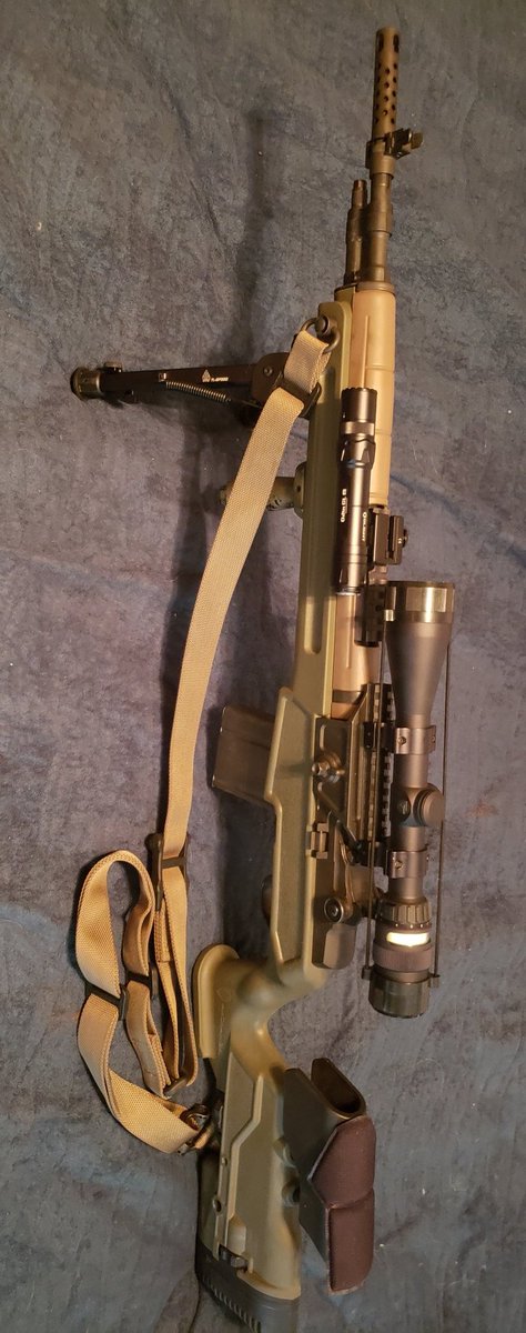 Real_Rickey_Ray's tweet photo. @cheaperthandirt This is my likely choice
@Springfield_Inc #M1A
@Trijicon #Accupoint
@Magpul #arch_angel
@KnightsArmament foregrip
@511Tactical sling
@Hard_Head_Vets https://t.co/weYN8yjJIW