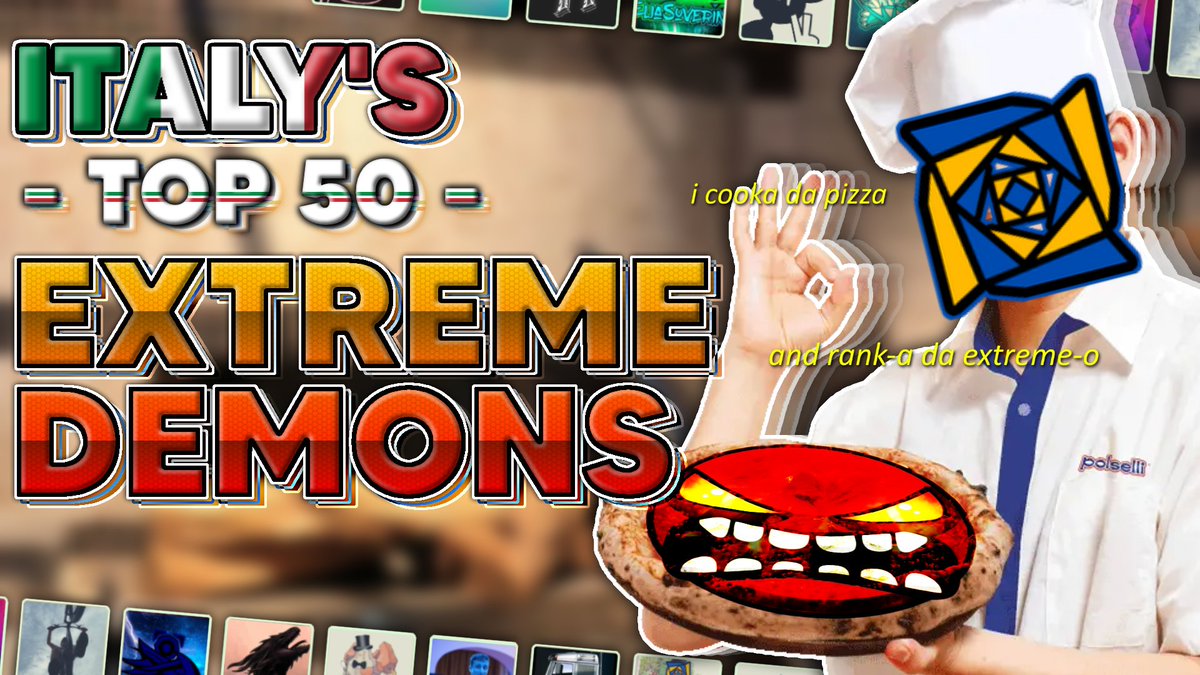 THE ITALIAN TOP 50 EXTREME DEMONS IS PREMIERING IN LESS THAN 10 MINUTES! YOU WON'T BELIEVE #16!!! link in the replies