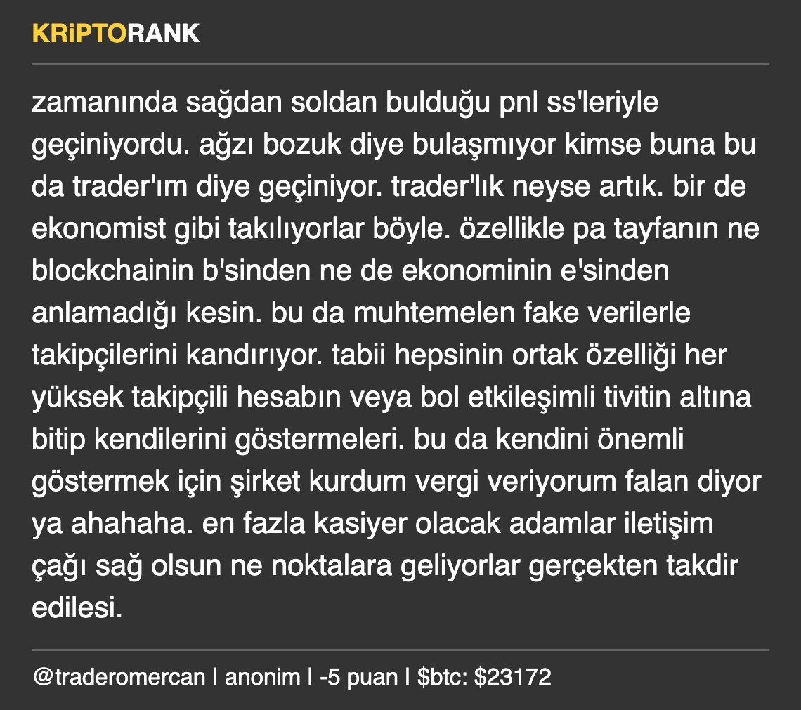kriptorank's tweet photo. Trader Ömer market sell @traderomercan ile ilgili yeni yoruma gözat #kriptorank #kriptopara https://t.co/Yq7WvvbRzA