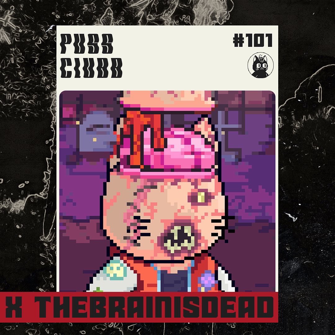 pussclub's tweet photo. We are very proud to announce our new
Collaboration with the one and only @TheBrainIsDead 

Now available
.
.
.
#nft #nftart #art #digitalart #nfts #nftartist #crypto #cryptoart #nftcommunity #nftcollector #ethereum #bitcoin #blockchain #cryptocurrency #d #opensea #BadDecisions https://t.co/JVlVHMn78N