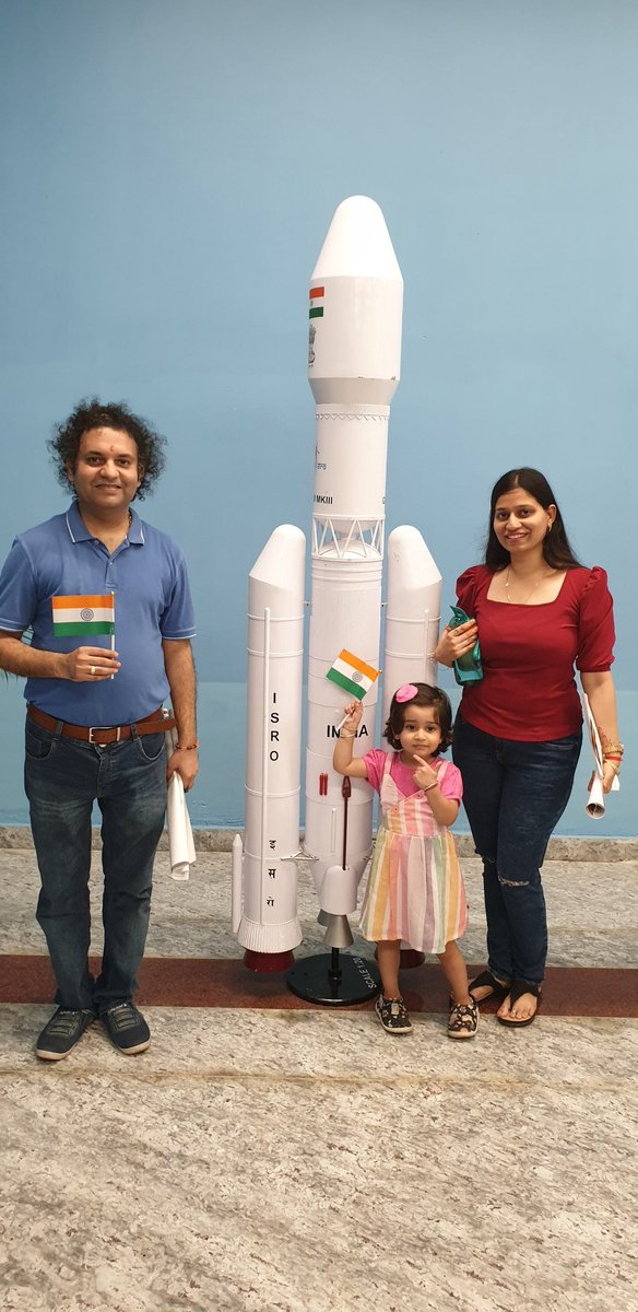 shailendra6137's tweet image. Our daughter at #ShriHarikota #SatishDhawanSpaceCentre 
#ISRO had enjoyed a lot and returns her vote of thanks to all @isro with her smile. 
We will try to bring her again when our team plans to launch the second vehicle. 
#SSLVD1 #SSLVRocket #SSLV #EOS #EOS2