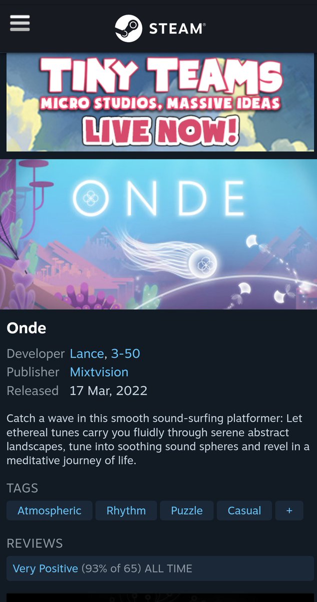 Have you already checked out the #tinyteams2022 festival on Steam?