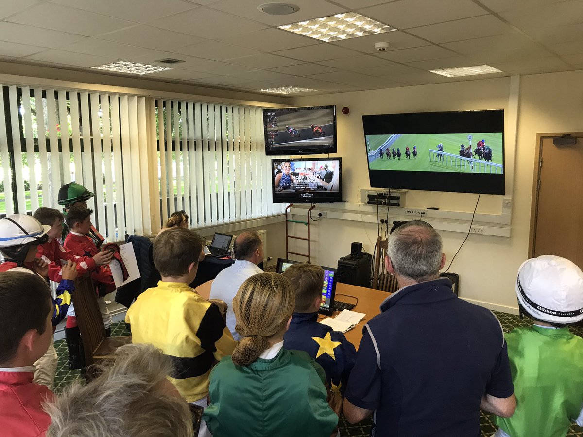 Well done to all riders today @haydockraces pony racing day and to @brianharding for course walk also thanks to the @ponyracinggb and @jockeytraining #futureisbright