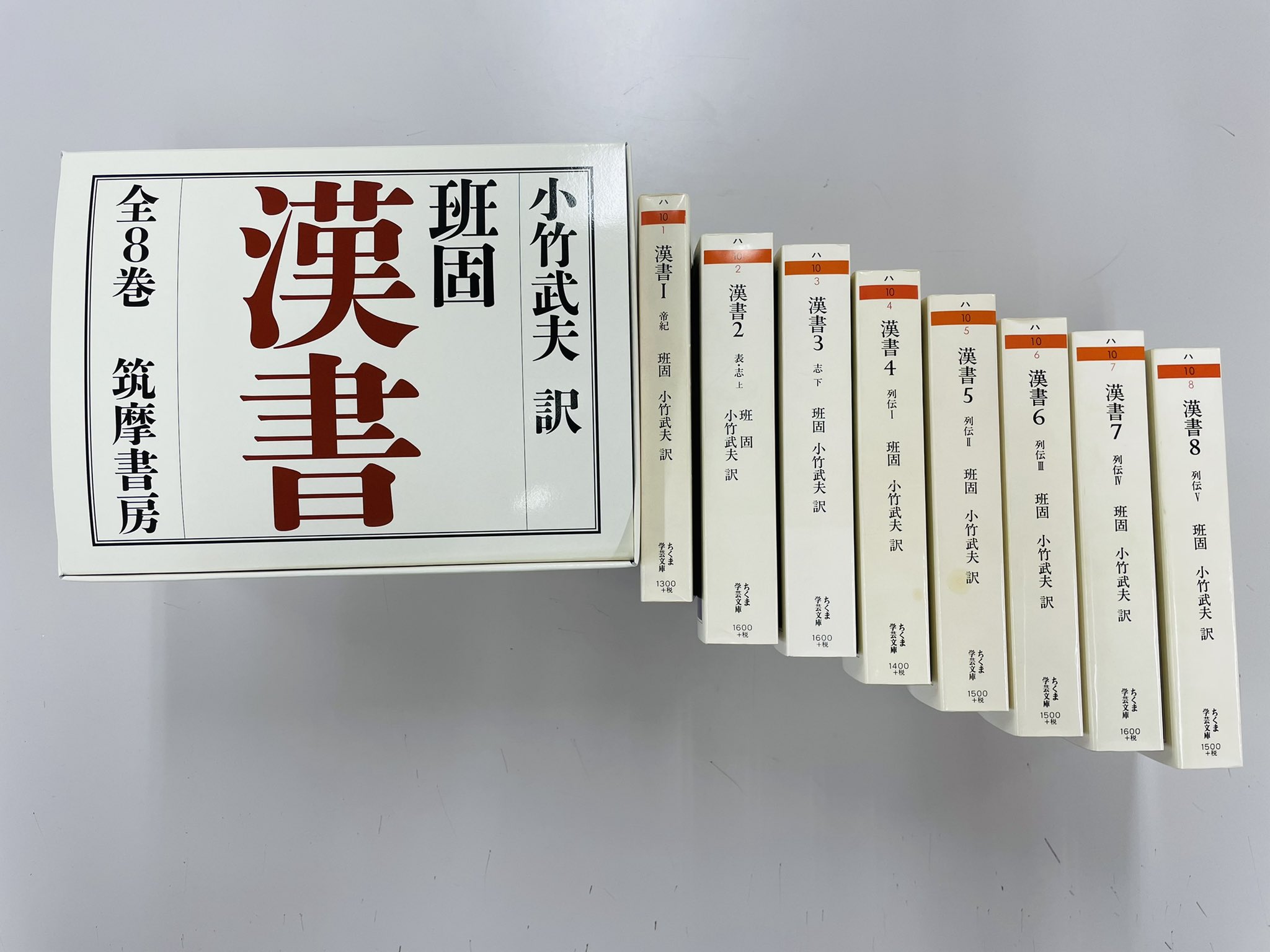 7冊セット 漢書 1 3 4 5 6 7 8 ちくま学芸文庫 7冊セット 漢書 1