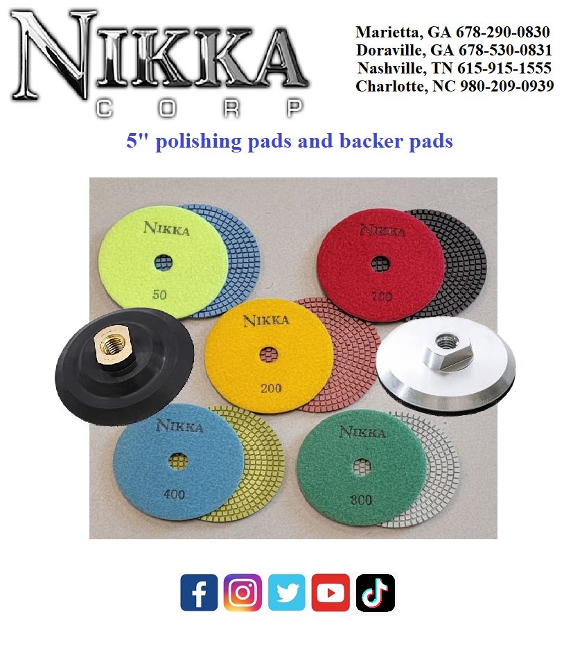 5" polishing and backer pads sold here!  nikkacorp.com  #nikkacorp