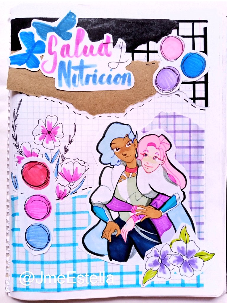 JmeEstella_rt's tweet photo. 7ma #portada #aesthetic para mi krnal en su #Regresoaclases. Le tocó su turno a #Netossa y a #Spinnerella de la serie de #SheRa #PrincessesOfPower
#plumones #apuntesbonitos #portadasbonitas #DibujoTradicional #FanArt #Cuaderno #Scrapbook #Spinnetossa #drawing #SheRaFanArt https://t.co/Sf1bLVI491