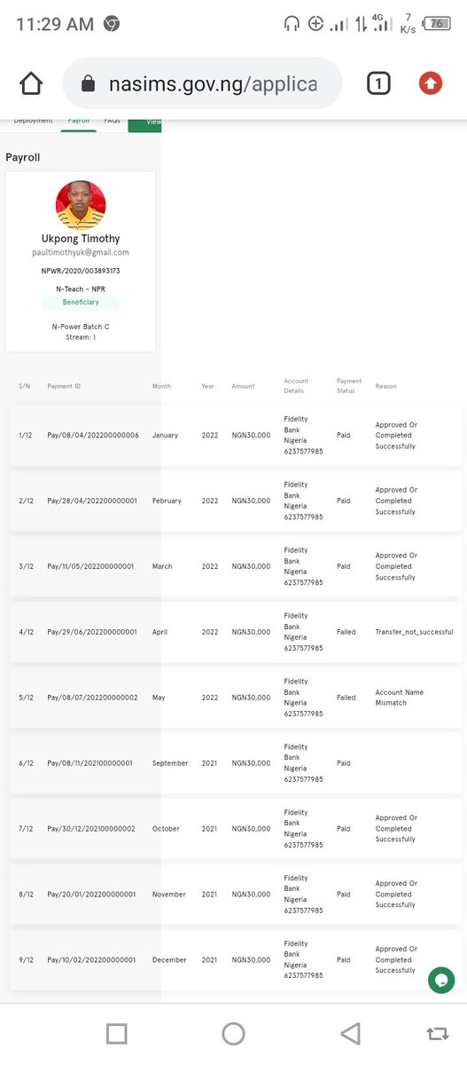 TimothyUkpong's tweet photo. @kaurday @npower_ng I'm yet to receive my April and May Stipends Please Npower look into this. NPWR/2020/003893173 https://t.co/EWo6Bx1PWO