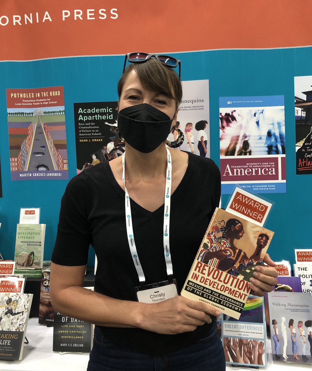 Was starting to think I’d never see my pandemic-era book on display at a conference! Thanks so much to the <a href="/ucpress/">University of California Press (is on Bluesky)</a> folks at #ASA22 for indulging me for a photo. ucpress.edu/book/978052029…