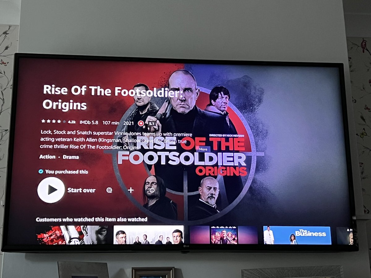 Introducing My Uncle To The Best Film Of 2021 ⭐️⭐️⭐️⭐️⭐️ Cinema Room Currently Having Maintenance Done So The 55inch LG 4K TV Will Have To Do @TerryStone @FootsoldierFilm @NickNevern @craigfairbrass @SignatureEntUK @primevideouk