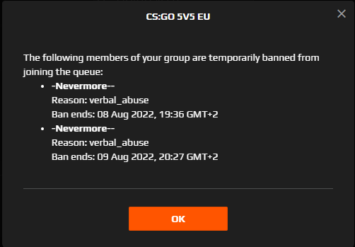 CSGONevermore's tweet photo. Au bout d'un moment allez juste vous faire foutre faceit https://t.co/08mESVuSpz