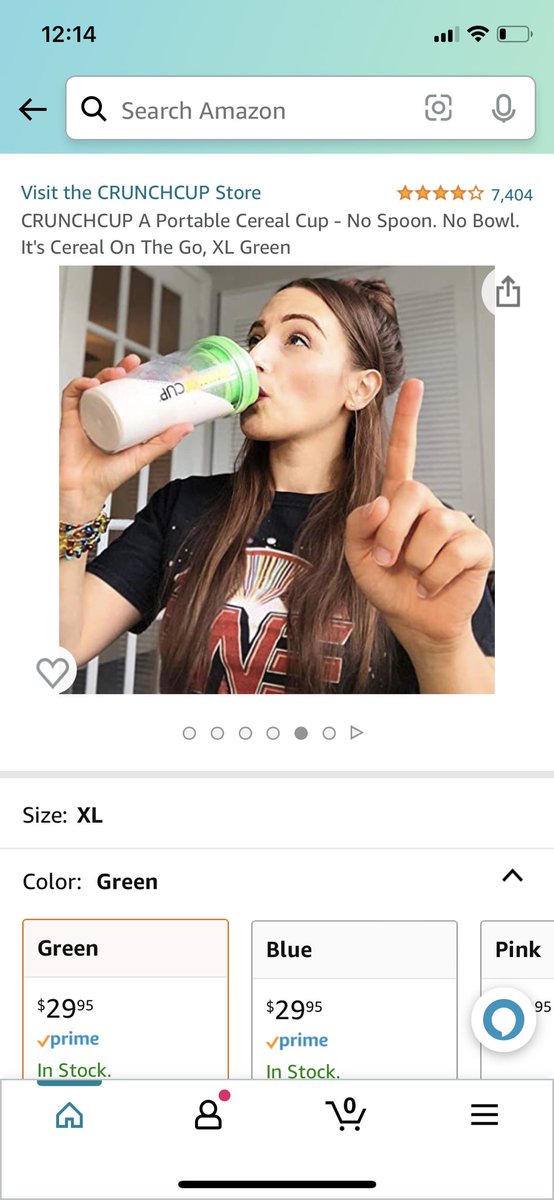 Today I found out that I’m featured on the Amazon page for the XL Green @thecrunchcup 😂🥣 Go treat yourselves, my friends! #LetsGetCereal