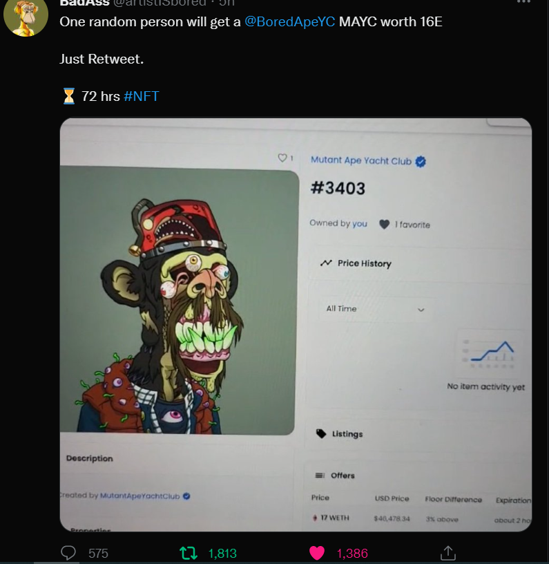 nftMamba_'s tweet photo. @artistISbored @BoredApeYC Let's go!! https://t.co/U84bHA4F4A