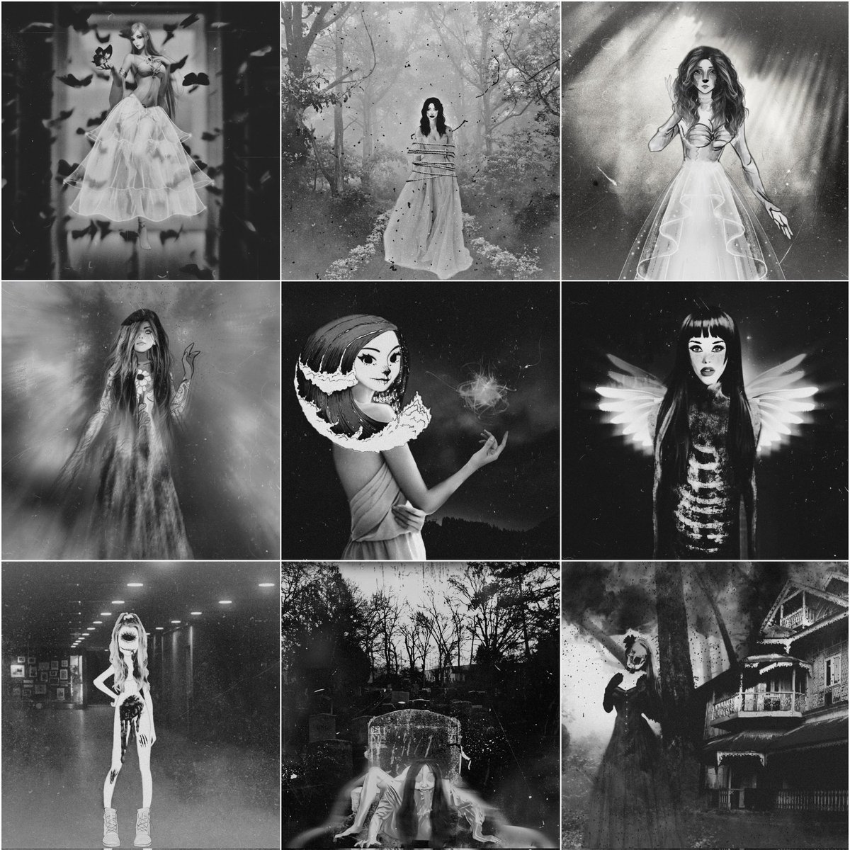 wioulet's tweet photo. Tired and broken ghosts are everywhere .... This collection includes 100 tired and hopeful ghosts who still hope to be found .... 🖤

#NFTCommunity
#GhostCollection
#tezos https://t.co/Ed7DMYLAl1