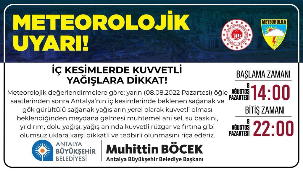 #Meteorolojik #Uyarı
.
.
#Antalya