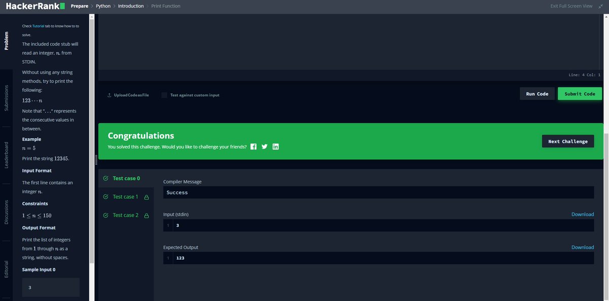 MerinMaryShibu's tweet photo. Day 5☑️
Functions
#100DaysOfCode 
#Python 
#HackerRank
#Coding https://t.co/RXqnuT4gNf