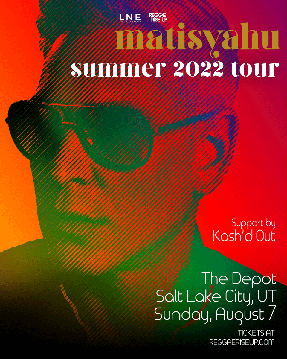 ReggaeRiseUp's tweet photo. TONIGHT!❤️ Don't miss @matisyahu at @depotslc for a special Sunday night show with the #RRUFam 🎶 

@KashdOutMusic is opening up the night!

DOORS @ 7PM

We can't wait to see you there vibin' out💚💛❤️ 

More info at https://t.co/7XAqhWeGl7

#Matisyahu #DepotSLC #LNE https://t.co/2yfe4A3uA9