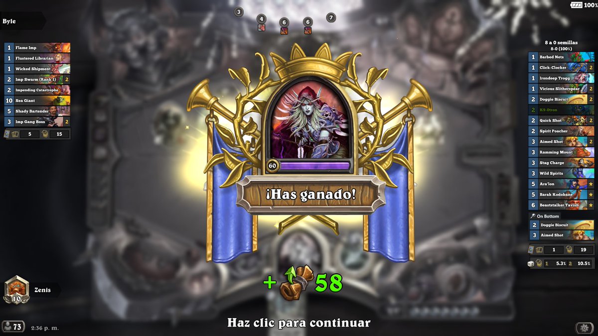 LuisZenis's tweet photo. @neon31HS @fribzHS Desde Chile confirmo el 8 a 0, muy buen mazo gracias @fribzHS y @neon31HS por compartirlo ♥  @PlayHSLATAM @AntonyGiusto @diego_riq_bravo @BlizzardCS_ES @SputNico_ @ben_heathstone @IksarHS @PowderTCG @duelistasepicos #VivaLATAM https://t.co/MS82tI38vm