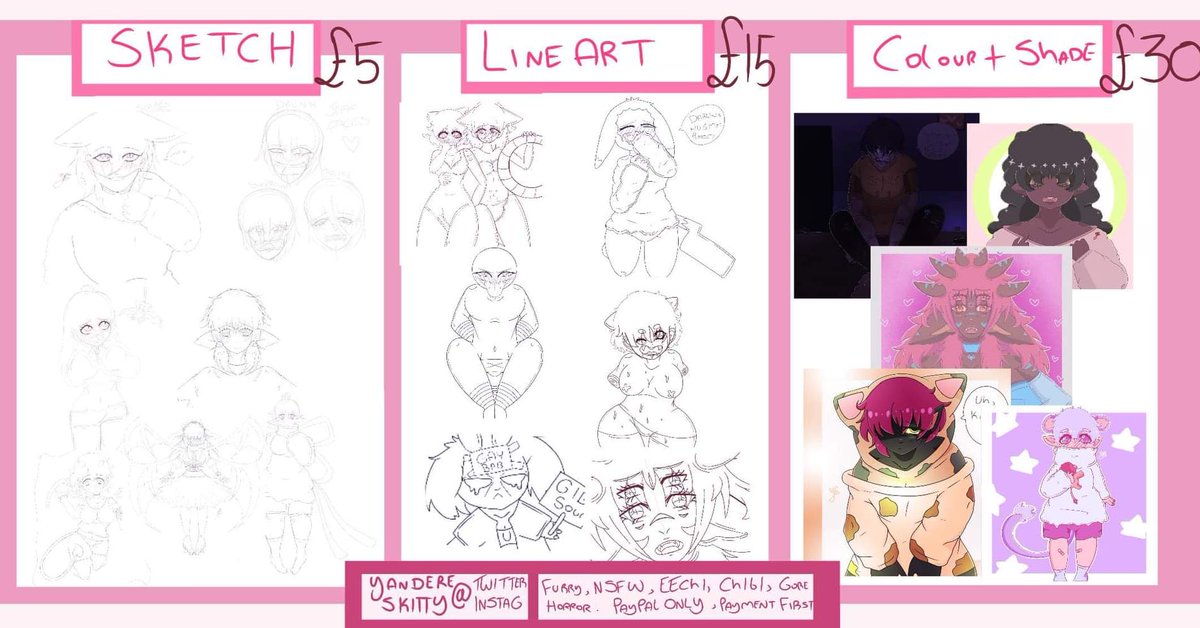 YandereSkitty's tweet photo. #occomissions
#ocart
#CommissionSheet
#commissionopen

I am open for OC commissions !
Below are the terms of my commissions! I take all forms from anime to furry art.

Please read the sheets to decide which option you want !

Slots open available are 3! https://t.co/usg2097qKJ